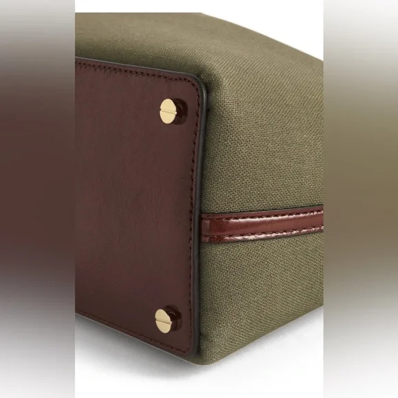 Toteme Canvas T-lock bag, Khaki Brown - Picture 7 of 12